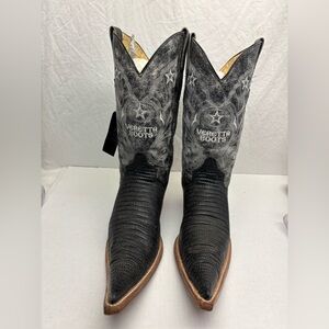 Veretta Boots Black Western Cowboy Boots, men’s SZ 10